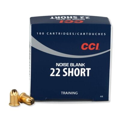 CCI .22 Short Noise Blank 100 Rounds Crimped Brass Case 0044
