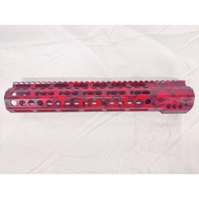 Durkin Tactical 12" M-LOK AR-15 Mil-Spec Handguard Red/Black Skulls - Image 3