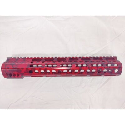 Durkin Tactical 12" M-LOK AR-15 Mil-Spec Handguard Red/Black Skulls - Image 1