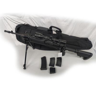 RARE Ruger Mini-14 Tactical 5.56 NATO w/Folding Stock, Scope, Reflex Sight, Laser, Bipod, 4 Mags, Tactical Soft Case - Image 1