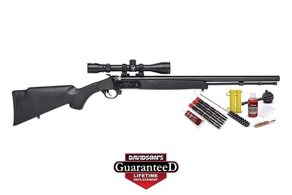 Traditions Buckstalker Xt 50 Cal Muzzleloader Black Powder Rifle Wscope 24in Barrel Click