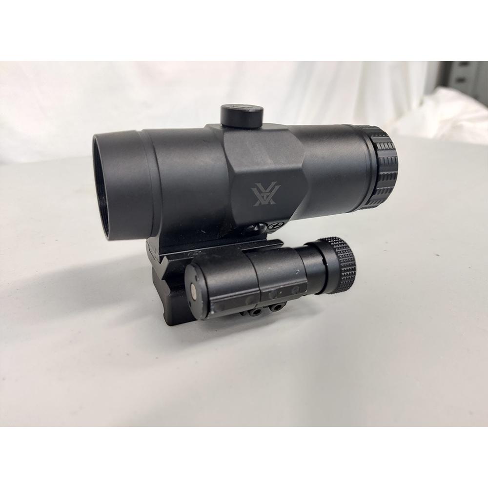 Used Vortex Optics VMX-3T 3X Red Dot Sight Magnifier with Built-In Flip Mount