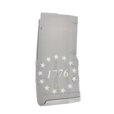 Amend2 Mod2 Grey AR-15 20rd Magazine 5.56NATO 1776 Stars - Image 2