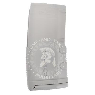 Amend2 Mod2 Grey AR-15 20rd Magazine 5.56NATO Come and Take Molon Labe - Image 1