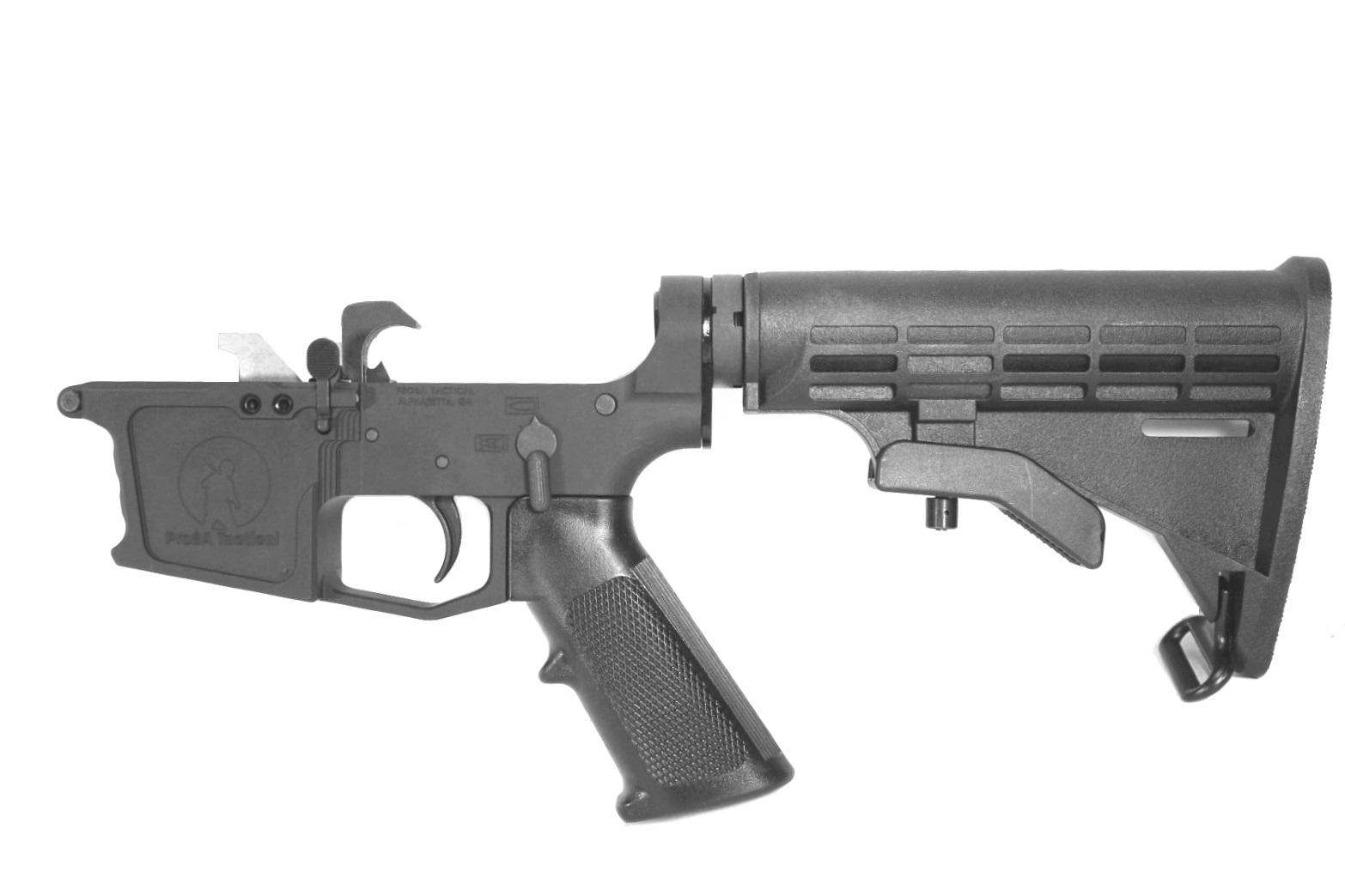 Complete AR-45 .45ACP/10MM Billet Lower Receiver with Stock, LPK-img-0