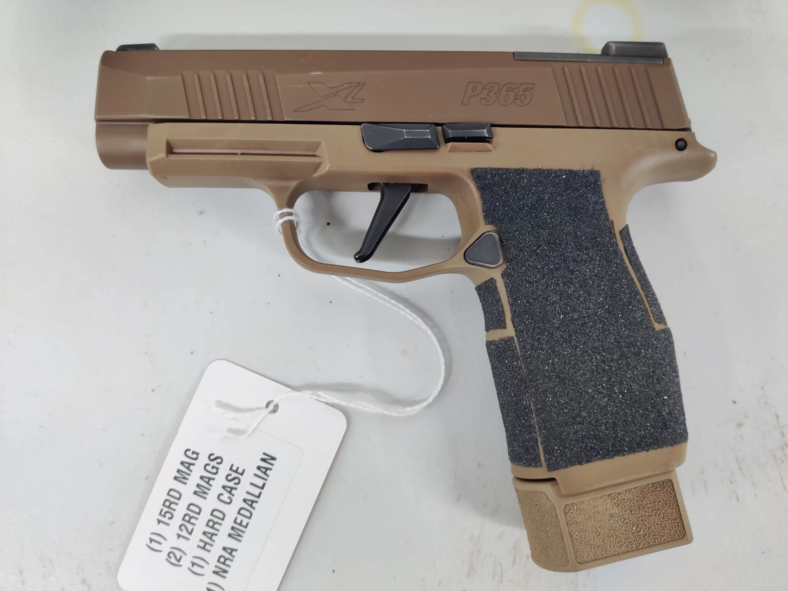 Used Sig Sauer P365XL NRA 9MM Semi-Auto Pistol FDE w/Hard Case, 15rd ...