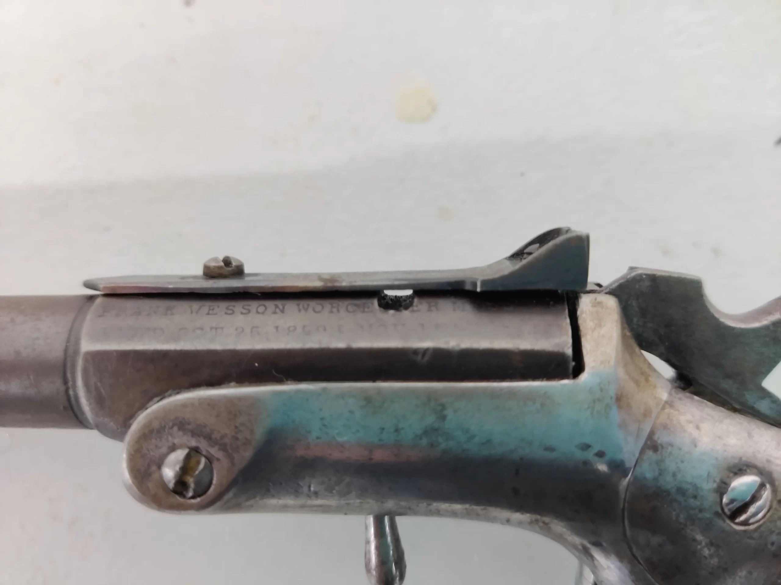 Frank Wesson Bicycle Pistol, Pocket Rifle .22 Cal 11in 1849 Civil War Era-img-2