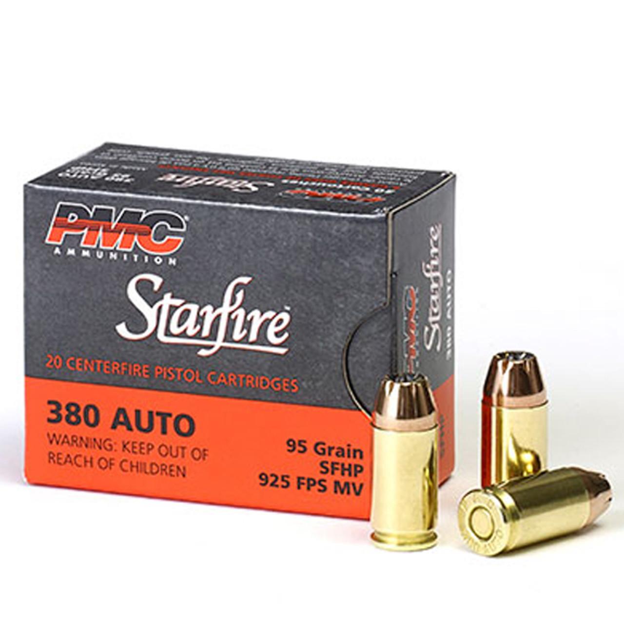 PMC Starfire .380 ACP Ammunition 20 Rounds 95 Grain Starfire Jacketed ...