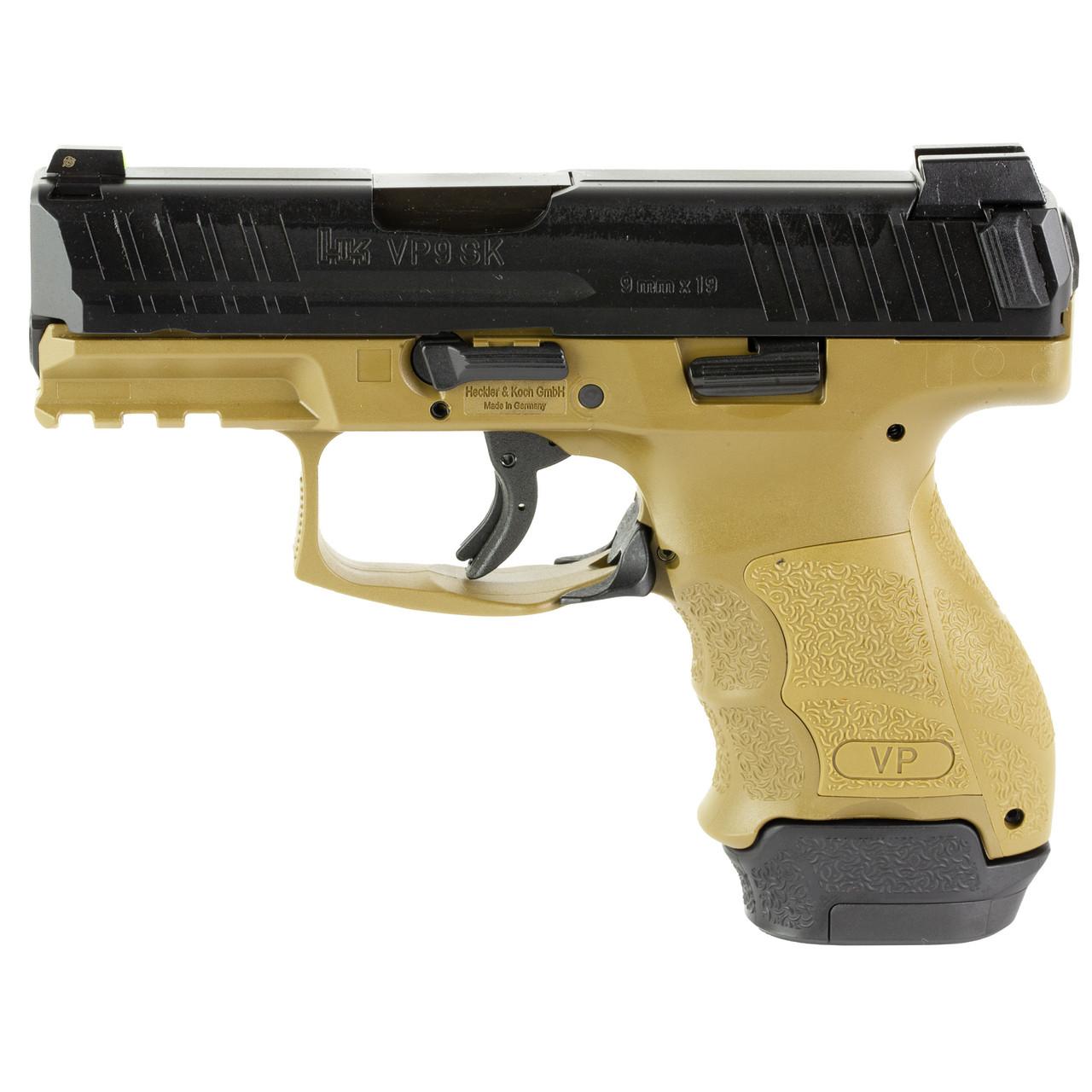 Hk Vp9sk 9mm Luger Semi Auto Pistol 15 Rounds Night Sights Fde - Click 