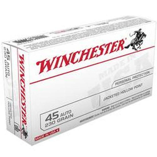 Winchester Usa 45 Acp Ammunition 230 Grain Jhp 880 Fps 50 Rounds Click Click Boom