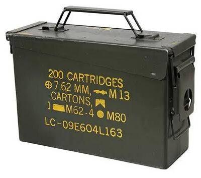 Military Surplus M19A1 .30 Cal Metal Ammo Can, Good Condition - Image 1