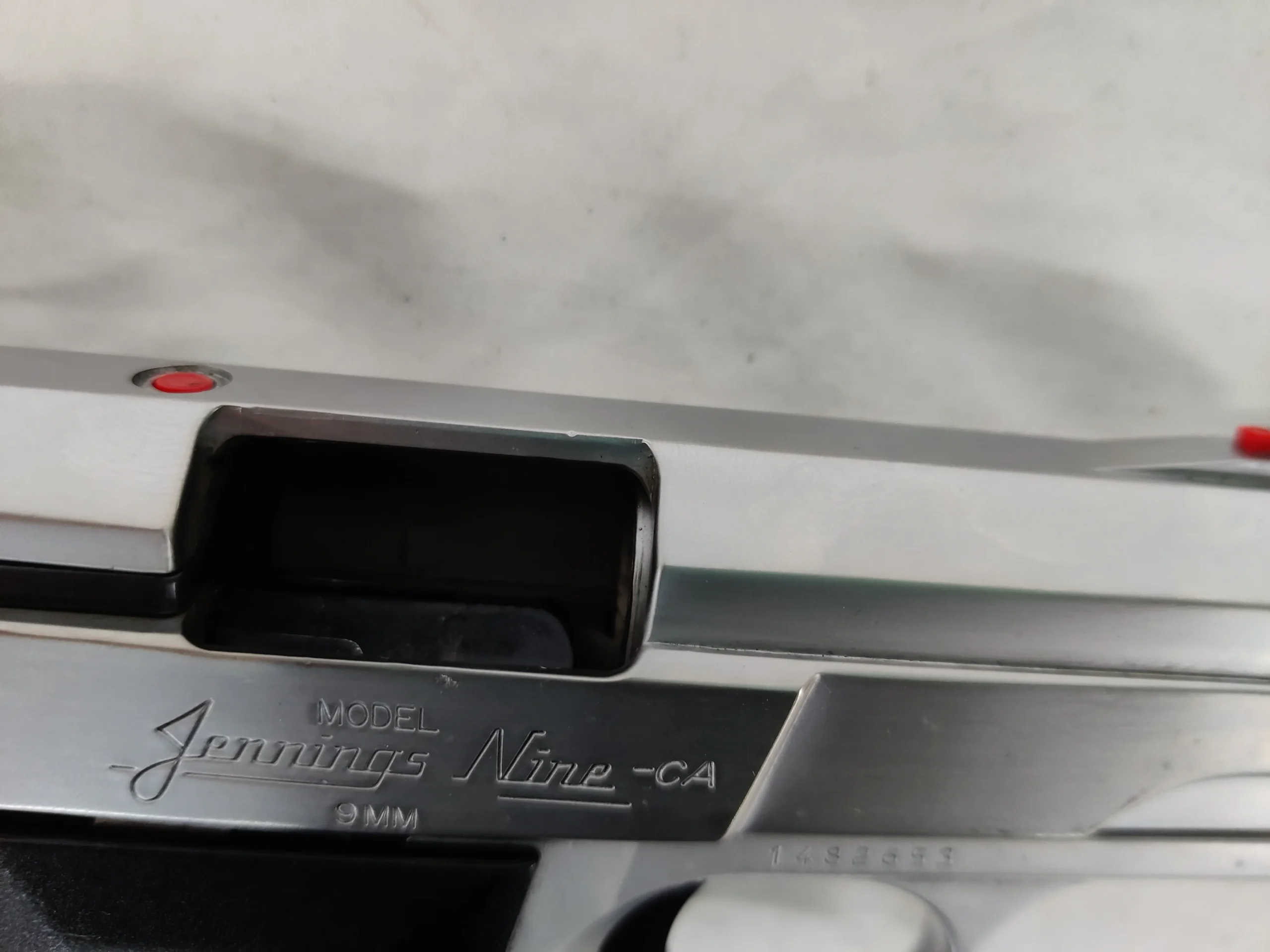 Used Bryco Jennings Nine CA 9rd 9MM Luger Semi-Auto Pistol w/1 Magazin-img-1
