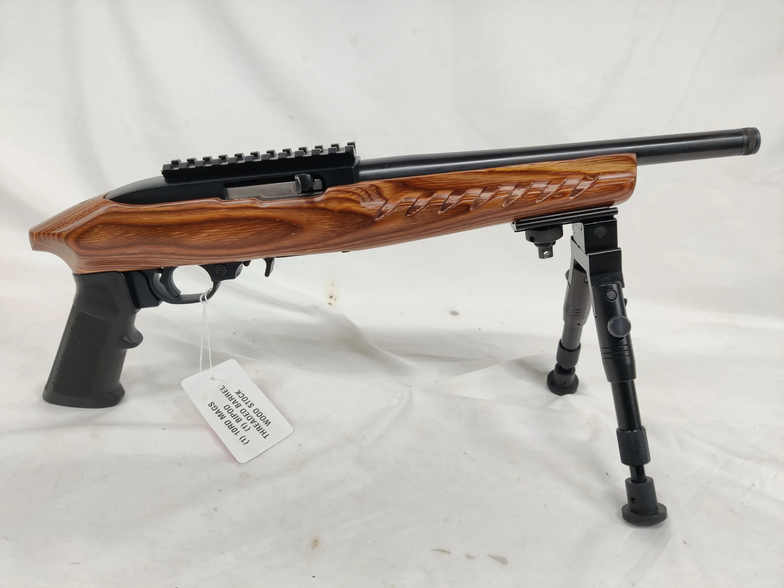 Ruger 22 Charger .22 LR Semi-Auto Pistol w/Bipod, Wood Stock, 10rd-img-4