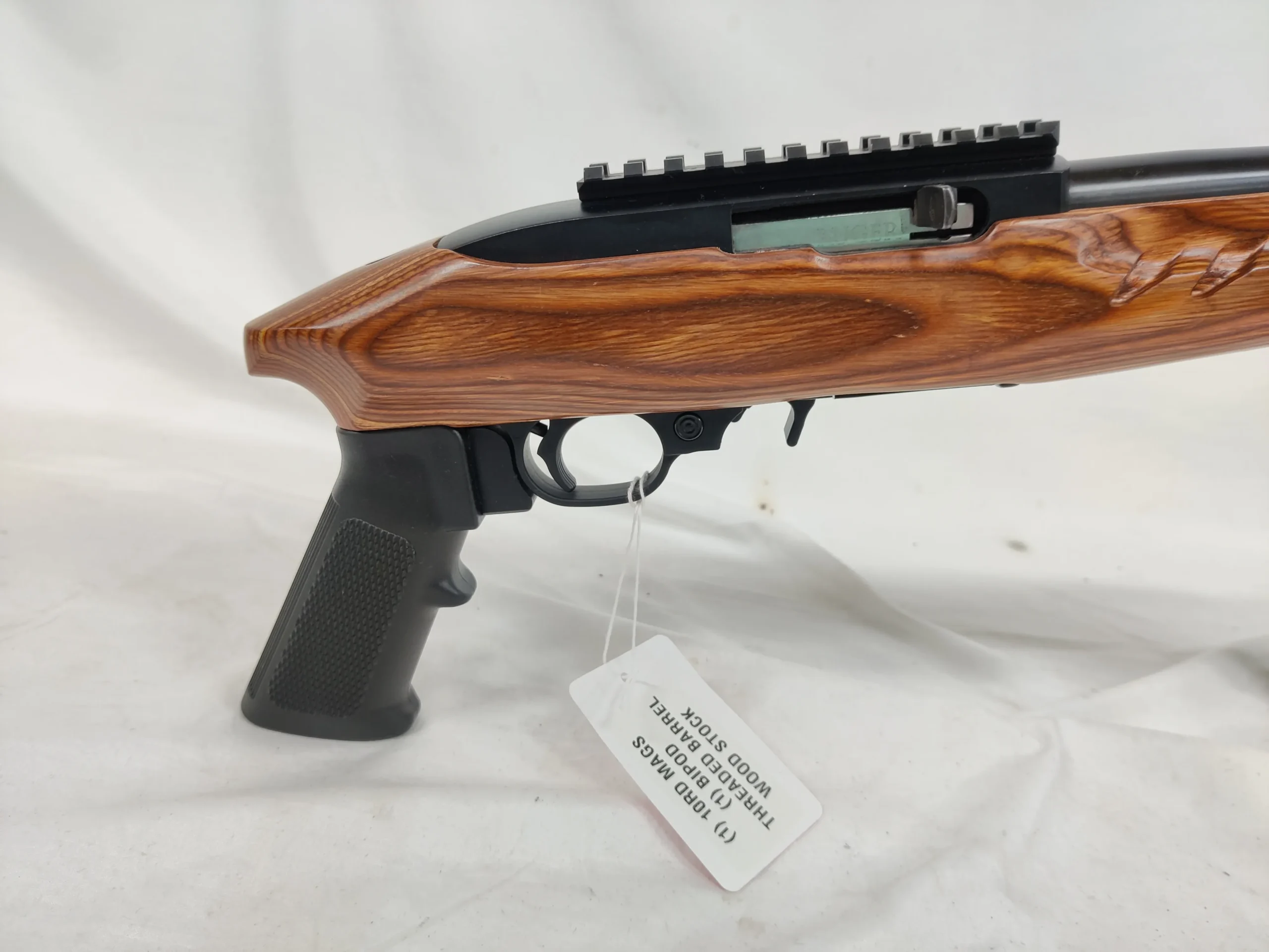 Ruger 22 Charger .22 LR Semi-Auto Pistol w/Bipod, Wood Stock, 10rd-img-3
