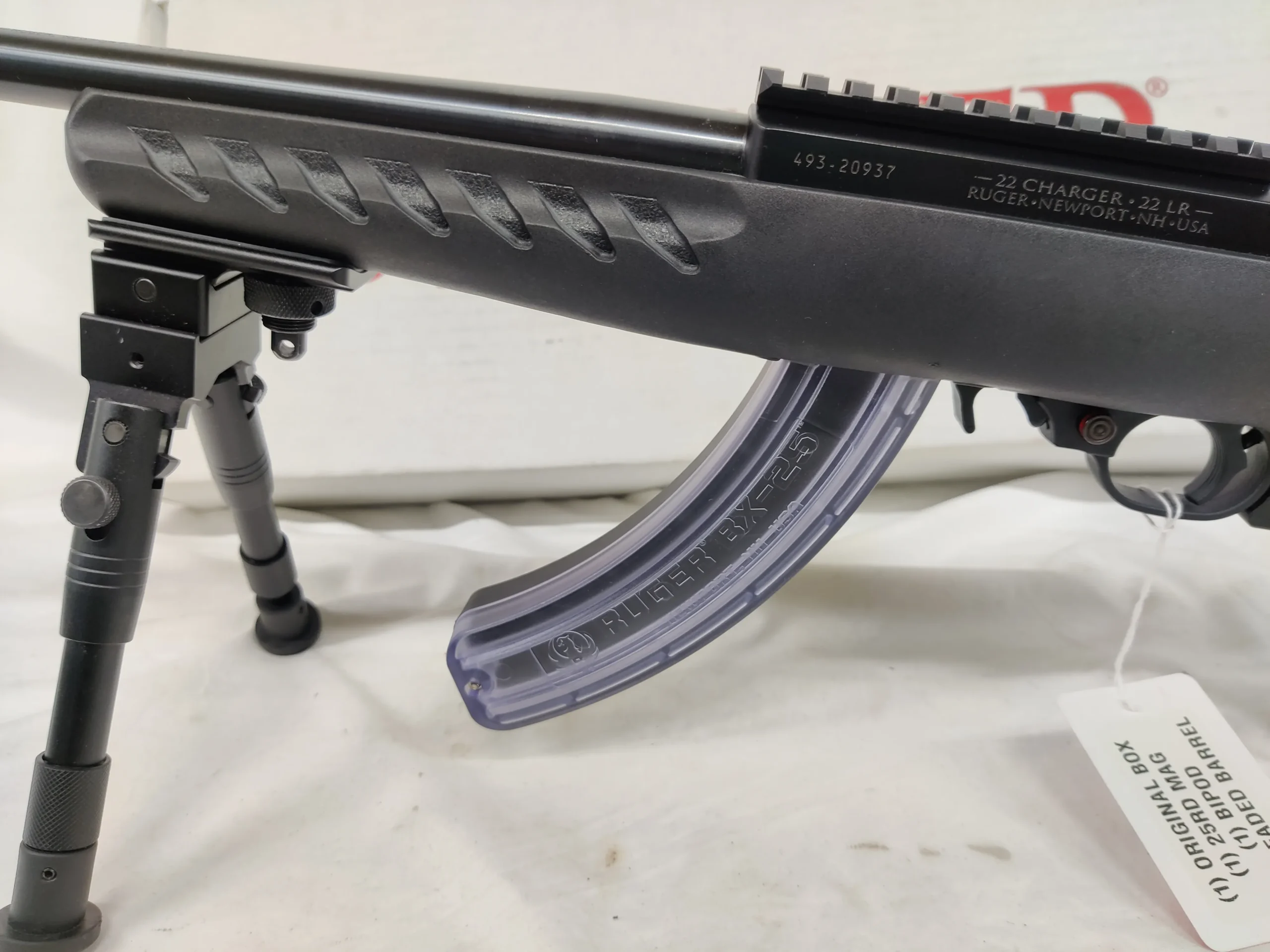 Ruger 22 Charger .22LR Semi-Auto Pistol w/Bipod, Black, 25rd Mag-img-5