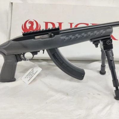 Used Ruger 22 Charger .22LR Semi-Auto Pistol w/Bipod, Black, 25rd Mag, TB, Original Box, Like New - Image 5