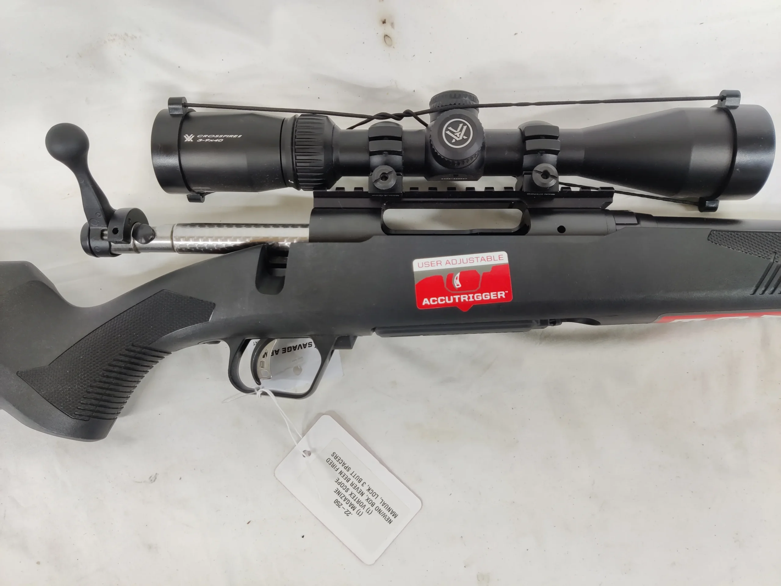 New No Box Savage 110 Apex Hunter .22-250 Remington Bolt Rifle W Vortex 