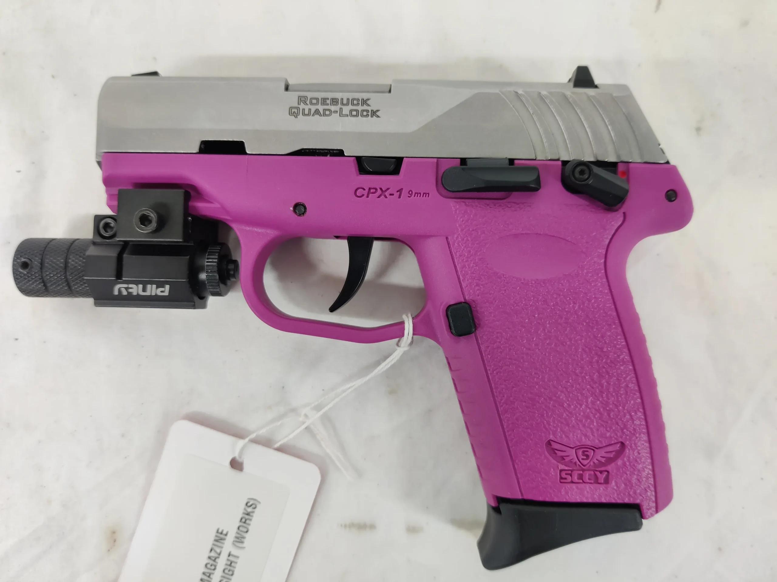 SCCY CPX-1 Pink Stainless 9MM Luger 10rd w/Laser, Magazine - Semi Auto ...