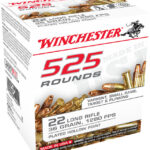 Winchester 22 Long Rifle Ammunition 22LR525HP 36 Grain Plated Hollow Point 525 Rounds