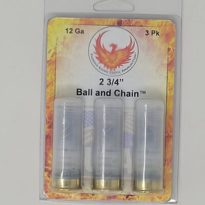 Phoenix Rising 12 Gauge Ammunition PR12BC 2-3/4" Ball and Chain 3 Rounds