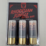 Reaper Defense Rhodesian Jungle Red 12 Gauge Ammunition RDG1260 2-3/4" With Large Red Pellets Surrounded By Smaller Red Pellets 3 Rounds