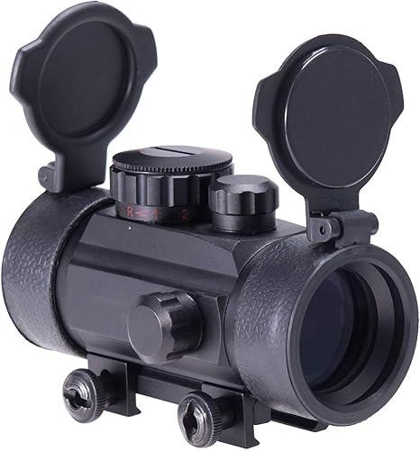 Pinty 30mm Reflex Red Green Dot Sight Scope 5 MOA with Flip Up Lens Cover Cap