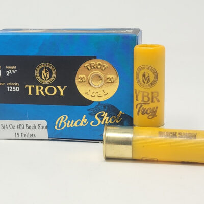 Troy 20 Gauge Ammunition TRY20GABUCK 2-3/4" 00 Buckshot 15 Pellet 1250fps 10 Rounds