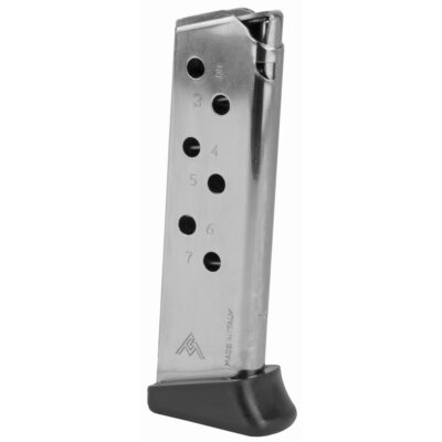 Mec-Gar Walther PPK/S 7 Round Magazine .380 ACP Carbon Steel Tube Nickel Finish