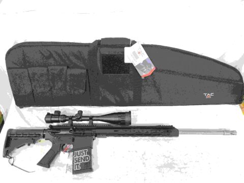 DPMS/BCA AR-10 .243WIN 24in 416R SS Barrel w/Scope, Zipped Range Bag, Mag