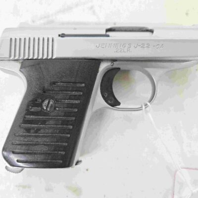 Used Jennings J-22 .22LR Semi-Auto Pistol, Stainless, Black Grips, 1 Mag