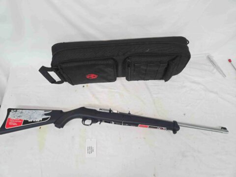 Used Ruger 10/22 Takedown .22LR Semi-Auto Rifle Stainless w/1 Mag, Ruger Carry Case