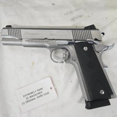 Used Regent R200S 1911 .45ACP Stainless Polished Semi-Auto w/2 Mags, Hard Case - Image 2