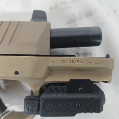 Used FN509 Compact 9MM Luger Semi-Auto FDE w/15rd Magazine, Green Laser - Image 4