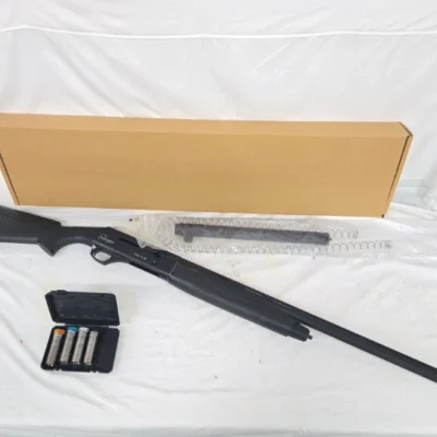 Used/Unfired Century Sibergun 12 Gauge Shotgun - 4+1 Rounds, 28" Barrel, 3" Chamber, Black Stock, Synthetic, Blue/Black