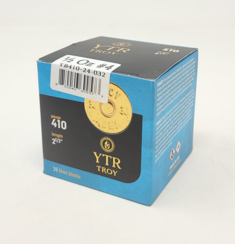 Troy 410 Bore Ammunition TROY4104SHOT 2-1/2" #4 Shot 1/2oz 25 Rounds