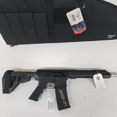 Anderson/BCA AR-15 Pistol 5.56 NATO Stainless 10.5in Barrel Side Charger w/Magazine, SBA5 Brace, Range Bag